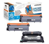 LOSMANN 2X Toner & 1x Tambour Compatible pour Brother TN2320 DR2300 pour Brother HL-L2300D HL-L2320D HL-L2340DW HL-L2360DN HL-L2360DW HL-L2365DW HL-L2380DW DCP-L2500D DCP-L2520DW DCP-L2540DN