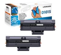 LOSMANN 2X Toner Compatible pour Samsung D101S MLT-D101S ML-2161 pour Samsung ML-2160 ML-2162 ML-2164 ML-2164W ML-2165 ML-2165W ML-2168 SCX-3400 SCX-3400F SCX-3401 SCX-3405 SCX-3405F SCX-3405FW
