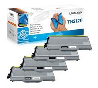LOSMANN 4X Cartouche de Toner Compatible pour TN-2120 TN2120 pour Brother DCP-7030 DCP-7040 DCP-7045N HL-2140 HL-2150N HL-2170 HL-2170W MFC-7320 MFC-7340 MFC-7440N MFC-7840W