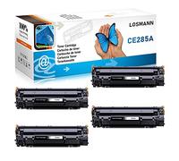LOSMANN 4x Noir Toner compatible pour HP 85A CE285A pour HP LaserJet Pro P1005 P1006 P1102W P1102 M1132MFP M1217NFW M1212NF M1213NF M1132 P1100 M1136 M1210 M1212 M1130 M1134