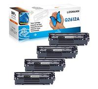 LOSMANN 4x Toner compatible pour Q2612A 12A FX9 FX10 CAN703 pour HP Laserjet 1010 1012 1015 1018 1020 1022 1022N 1022NW 3015 3015AIO 3020 3020AIO 3030 3030AIO 3050 3050Z 3052 3055 M1005MFP M1319FMFP