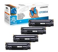 LOSMANN Cartouche de toner compatible pour HP 83A CF283A pour HP LaserJet Pro M201n M201dw per MFP M225dn M225dw M127fn M127fp M127fs M127fw M125a M125rnw M125nw (4 Noir)