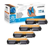 LOSMANN CF217A Cartouche de toner compatible pour HP 17A CF217A pour HP Laserjet Pro MFP M130fw M130nw M130fn M130a, HP Laserjet Pro M102w M102a (4 Noir)