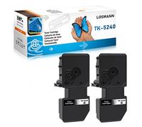 LOSMANN TK-5240 Noir Cartouche de toner compatible pour Kyocera TK5240K pour Kyocera Ecosys M5526cdw M5526cdn, Kyocera Ecosys P5026cdw P5026cdn (2 Noir)