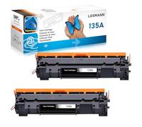 LOSMANN Toner 135A avec Puce Compatible avec HP 135A W1350A pour HP Laserjet MFP M234dw M234sdw M234sdn M234dwn M209dw M209dwn M234 M209 135X W1350X (2 Noir)