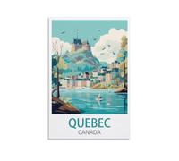 LOSNABO Poster de voyage vintage Québec Canada, 40 x 60 cm, poster mural sur toile et image d'art imprimé moderne pour décoration d'intérieur et de chambre à coucher