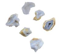 LOSOO Agate calcédoine Bleue Brute - Pierre Brute irrégulière en Vrac Naturel, Articles soulagement l'anxiété méditation, Bijoux pour Femmes Hommes