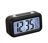 LOSOO Horloges de Chambre numériques - Horloge LED avec Affichage de la température | Radio-réveil Silencieux, équipement de Chambre pour Personnes sensibles à la lumière, Gros dormeurs, Enfants