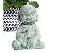 LOSOO Petite Bouddha - Figurine Petit Moine | Statues Mignonnes Moine Bouddha en résine, pièce maîtresse Figurines Miniatures pour Tableau Bord Voiture Bureau Table