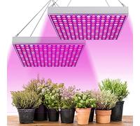 Lospitch 2pcs 45W Lampe Horticole LED Croissance Floraison, Lampe de Culture LED Grow Light Indoor 225LEDs Lumière Rouge et Bleue, LED de Croissance à Spectre Complet pour Plantes Ensemencant