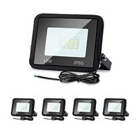 Lospitch 5 projecteurs LED 10W extérieur, Spot 900LM d'extérieur, IP66 étanche, Lampe extérieure Projecteur, 6000K blanc froid éclairage extérieur pour atelier garage jardin terrain de sport