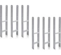 Lospitch 6x Ancres en H Support de poteau Accessoires pour jeux de jardin 600MM Ancres de poteau Douille de sol