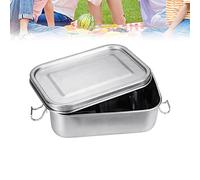 Lospitch Boîte à lunch en acier inoxydable 800ml+1200ml | Va au lave-vaisselle | étanche | sans BPA | avec cloison | Coffret petit déjeuner | Boîte à bento pour enfants adultes
