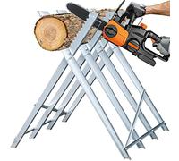 Lospitch Chevalet de scie à bois galvanisé - 81 x 80 x 80 cm - Charge maximale : 150 kg