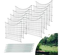 Lospitch Clôture d'étang de jardin - 22 pièces 10 éléments et 12 barres fixation en métal Enclos grillagée pour lapins (sous arce), 10x, (661052)