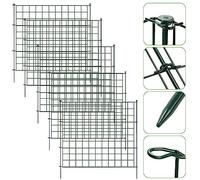 Lospitch Clôture d'Étang en Métal - 33 Pièces - 15 Éléments de Clôture et 18 Barres de Fixation - Pour Jardin