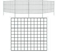 Lospitch Clôture d'étang - Clôture de jardin - Clôture de jardin en métal - Enclos extérieur - Pour étang, clôture, clôture en treillis, enclos pour lapins (5 X, droit)
