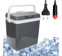 Lospitch Glacière Thermique Electrique 32L Chaleur et Réfrigérateur Mini Réfrigérateur 12V et 230V Mode Eco avec poignée de transport pour voiture, intérieur, camping
