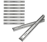 Lospitch Glissière à billes 650 mm pour tiroirs 4 paires (8 pièces) Rail coulissant pour clavier, tiroir extensible, étagère, tiroir de cuisine et meuble, capacité de charge jusqu’à 35 kg