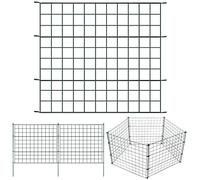 Lospitch Kit de clôture de bassin - 33 pièces - 15 éléments de clôture et 18 barres de fixation - Clôture en métal vert,enclos extérieur,clôture de jardin,enclos animaux (15xdroites) BBX-6106-M3wj