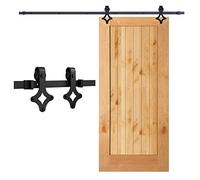Lospitch Kit de ferrures de porte coulissante de 183 cm - Rail pour porte coulissante - Système de porte coulissante - La capacité de charge maximale est de 150 kg - Convient pour une largeur de porte