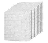 Lospitch Lot de 10 panneaux muraux 3D autocollants effet brique pour salon, chambre à coucher, fond mural