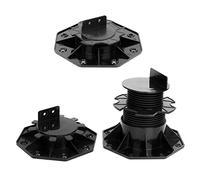 Lospitch Lot de 10 plots de terrasse réglables en hauteur - Pied réglable en hauteur - Pour panneaux de terrasse, céramique, pierre, béton, carrelage - Hauteur réglable de 18 à 30 mm