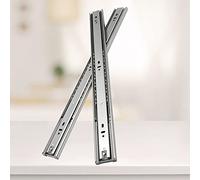 Lospitch Lot de 2 glissières à billes de tiroir, télescopiques, coulissantes de 600 mm, avec SoftClose