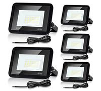 Lospitch Lot de 5 20W Projecteur LED Extérieur, Super Lumineux 1700LM Blanc Froid 6000K Spot LED Extérieur, IP66 étanche Éclairage LED pour Patio, Garage, Jardin, Usine (sans prise)