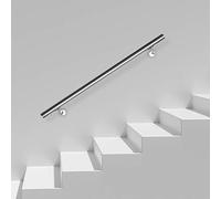 Lospitch Main courante d'escalier en acier inoxydable pour intérieur et extérieur avec support mural et embouts - 110 cm
