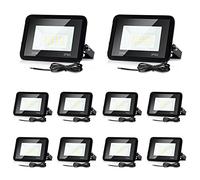 Lospitch Projecteur LED 10PCS 20W extérieur, Spot LED étanche IP66, projecteur extérieur super lumineux 1700LM, blanc froid 3000K, extérieur pour jardins, cours, garage, décoration de terrain de sport