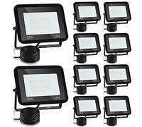 Lospitch Projecteur LED 30W Blanc Chaud Extérieur IP66 Étanche, 10PCS 2550LM 3000K, Éclairage de Sécurité Puissant Pour Entrée Patio (Sans Prise)