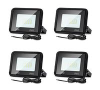 Lospitch projecteurs d'extérieur 4er 10W LED, Spot super lumineux projecteur à LED 900LM, IP66 étanche, 3000K blanc chaud, pour jardin, garage, terrain de sport, hôtel (sans prise)