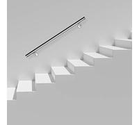 Lospitch Rampe d'escalier en acier inoxydable - Main courante murale - Pour l'intérieur et l'extérieur - Avec support mural et embouts - 120 cm