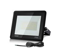 Lospitch Spot LED extérieur, projecteur LED 100W 8500LM super lumineux 3000K blanc chaud, spots LED éclairage IP66 étanche, pour jardin garage terrain de sport hôtel [classe énergétique A ++]