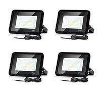 Lospitch Spot LED projecteur 20W 4er, super lumineux 1700LM, Blanc Chaud 3000K à l'extérieur, d'extérieur Imperméable IP66 pour la déco de scène, garage, terrain de sport [classe énergétique A ++]