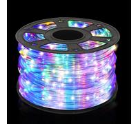 Lospitch Tube lumineux LED 50 m pour l'extérieur et l'intérieur - Tuyau LED noir - Télécommande avec fonction mémoire - Pour Noël, décoration, fête, mariage, jardin, éclairage - Multicolore