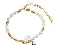 Loss of Father Memorial Heart Bracelet, Memory Bracelets for Loss Loved One,Adjustable Beads Pearl Bracelets for Women Jewelry with Sympathy Card (B,Mother Card)