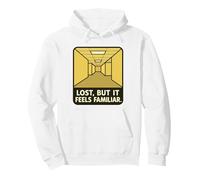 Lost But It Feels Familier Backroom in Liminal Space Sweat à Capuche, Unisexe pour Adultes, Blanc, XL