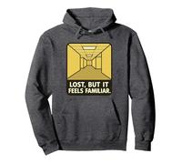 Lost But It Feels Familier Liminal Space Backrooms Sweat à Capuche, Unisexe pour Adultes, Chiné Foncé, XL