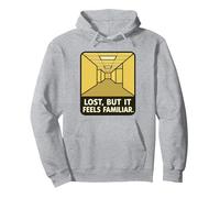 Lost But It Feels Familier Liminal Space Backrooms Sweat à Capuche, Unisexe pour Adultes, Gris Chiné, L