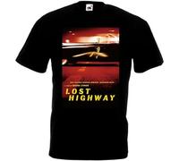 Lost Highway v3 Movie Poster David Lynch Tee Round Neck Unisex Tops Men's 100% Cotton Short-Sleeve T-Shirts XXXL