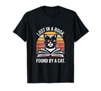 Lost in A Book Found by A Cat Reading Amateurs T-Shirt