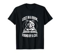 Lost in A Book Found by A Cat Reading Amateurs T-Shirt