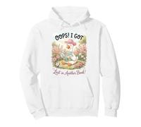 Lost in a Book Goose Reading in Flower Garden Graphic Sweat à Capuche
