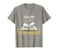Lost in a Book : Œuvre d'art d'aventure de Lecture Magique T-Shirt, Homme, Ardoise, XL