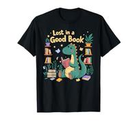 Lost in a Good Book Dino Reader Cute Dinosaur Reader T-Shirt