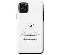 Lost in Books Lune Étoiles Lecture Esthétique Design Coque pour iPhone 11 Pro Max