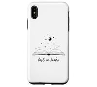 Lost in Books Lune Étoiles Lecture Esthétique Design Coque pour iPhone XS Max