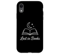 Lost in Books Moon Stars Reading Minimal Coque pour iPhone XR